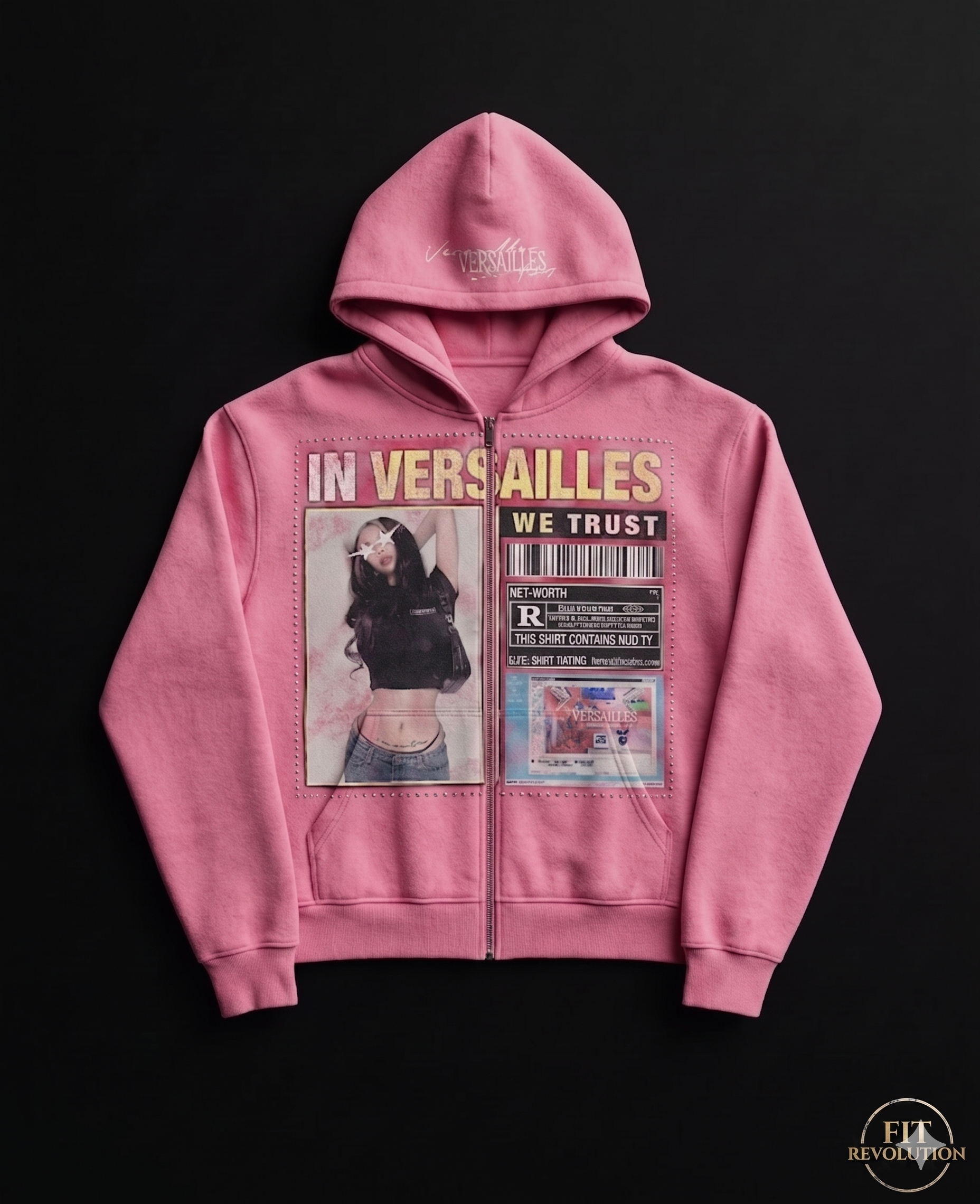 Retro Gothic Print Hoodie