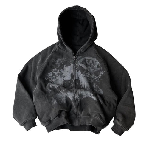 Gothic Punk Star Hoodie Retro