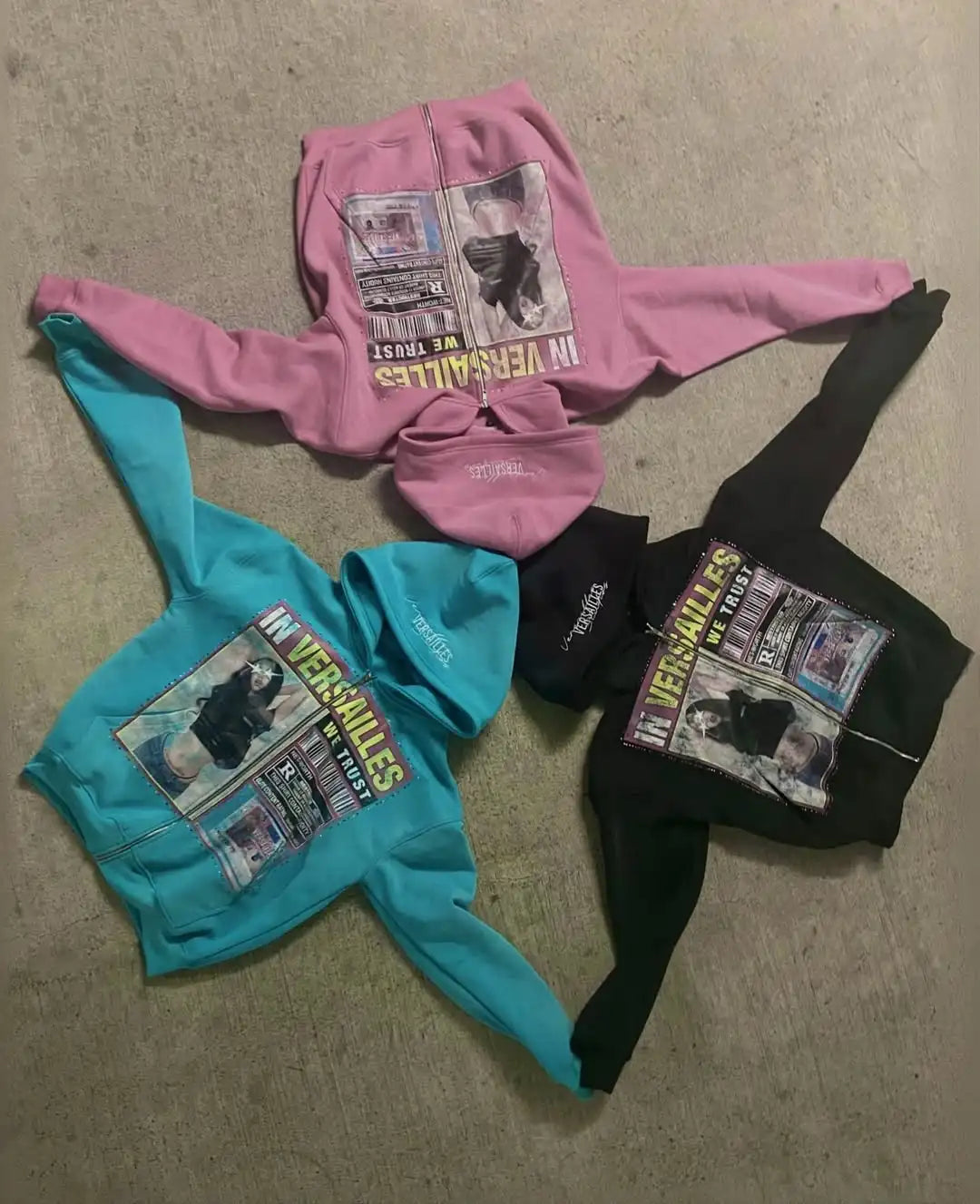 Retro Gothic Print Hoodie