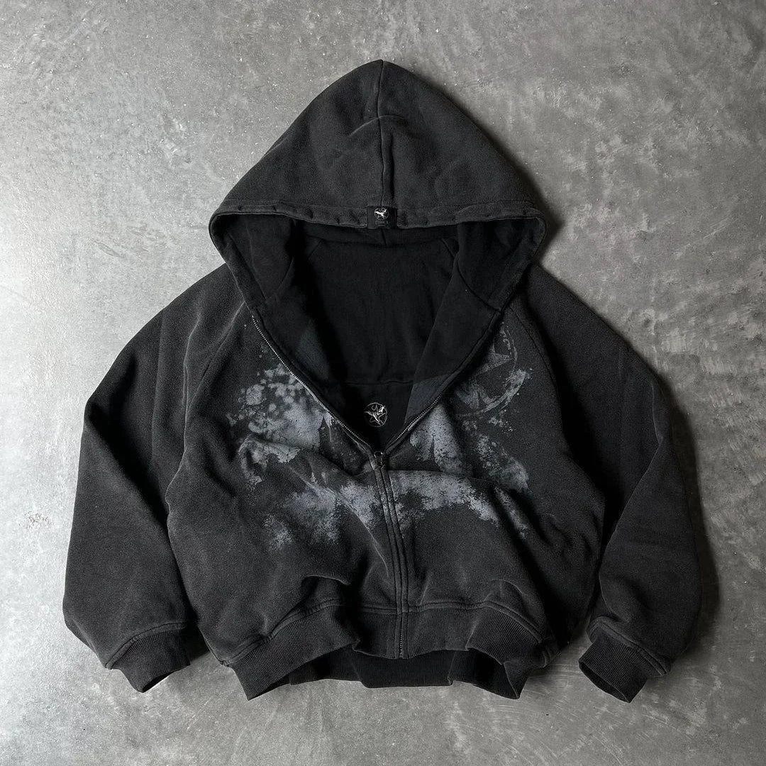 Gothic Punk Star Hoodie Retro